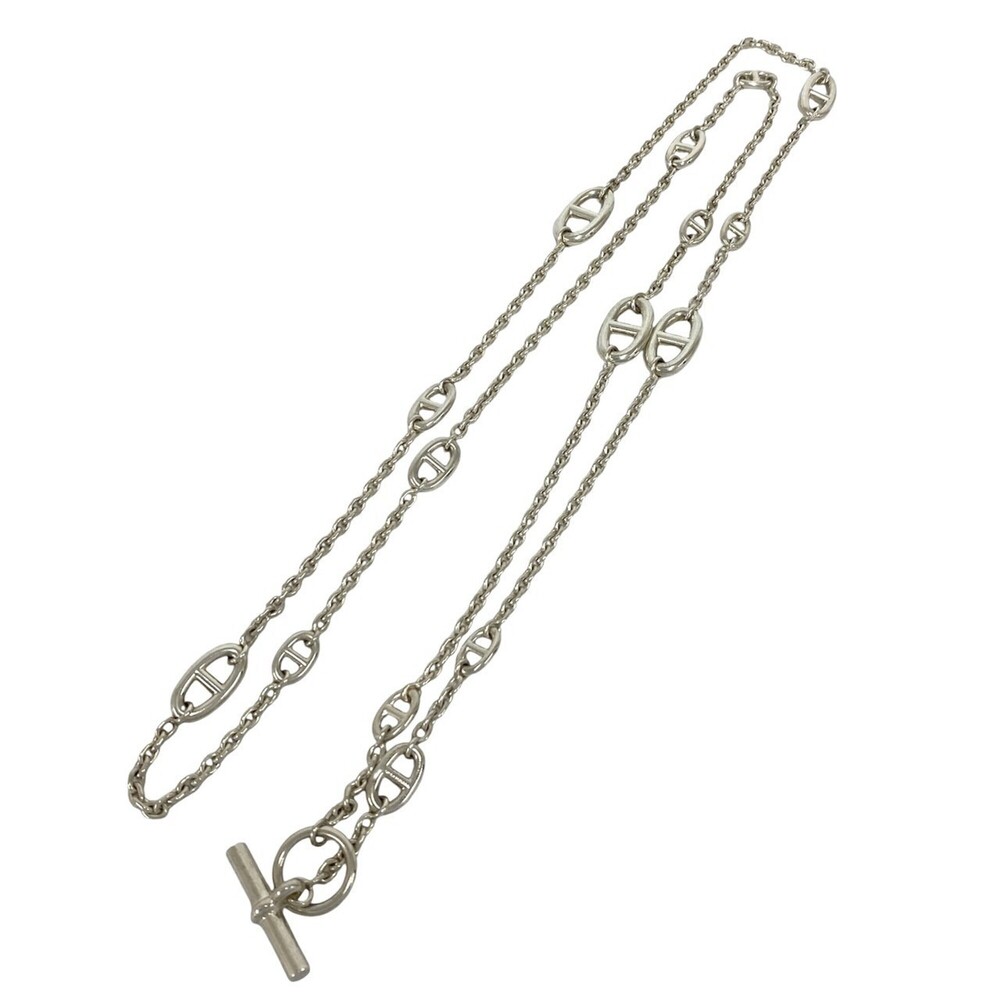 HERMES Silver Necklace